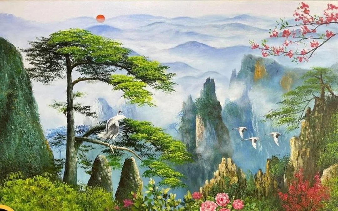 tranh phong thủy phòng khách cho người mệnh kim theo năm sinh và chủ đề