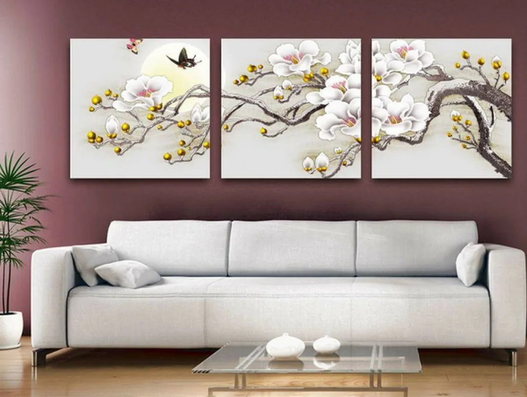Tranh phong thủy phòng khách dạng treo tường hiện đại tranh phong thủy phòng khách dạng treo tường hiện đại