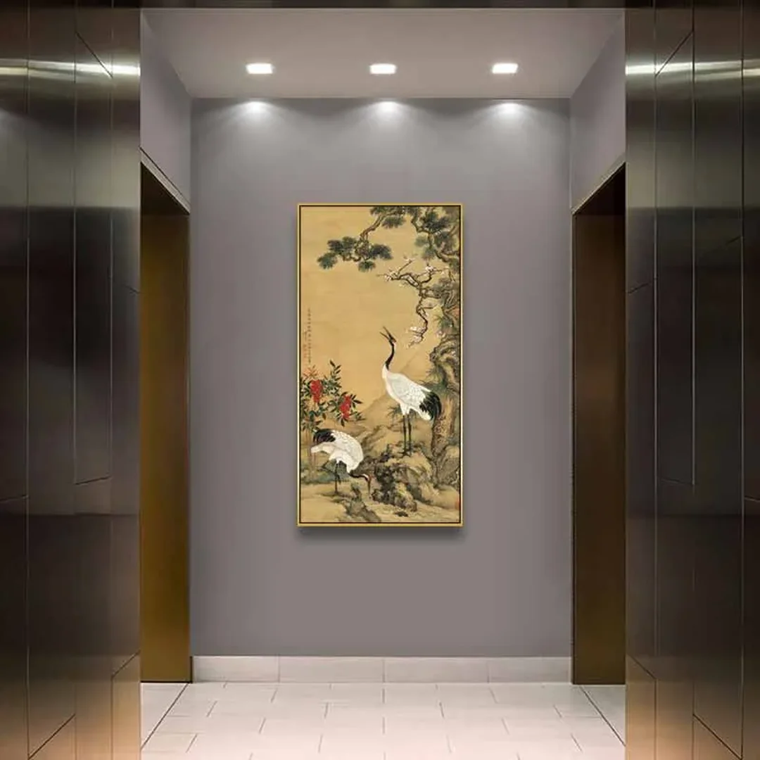 Tranh phong thủy trung quốc khổ đứng cho không gian Á Đông