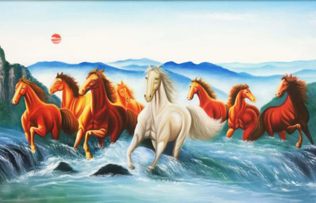 Tranh phong thủy tuổi Ngọ hình ngựa treo phòng khách tranh phong thủy tuổi ngọ hình ngựa treo phòng khách