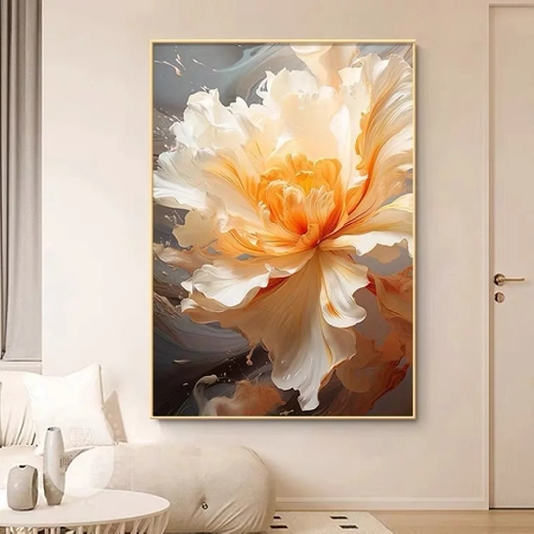 Tranh sơn dầu hoa mẫu đơn màu sáng cho phòng khách tranh sơn dầu hoa mẫu đơn màu sáng cho phòng khách