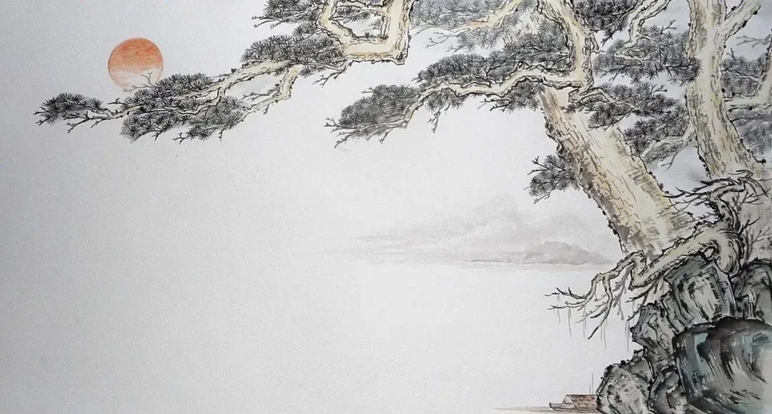 tranh thủy mặc mang vẻ đẹp tĩnh lặng cho không gian nội thất
