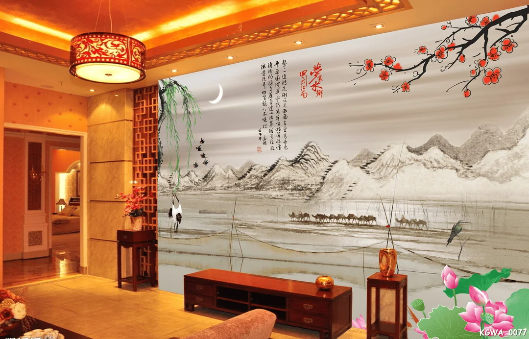 Tranh thủy mặc sông núi treo phòng làm việc tranh thủy mặc sông núi treo phòng làm việc