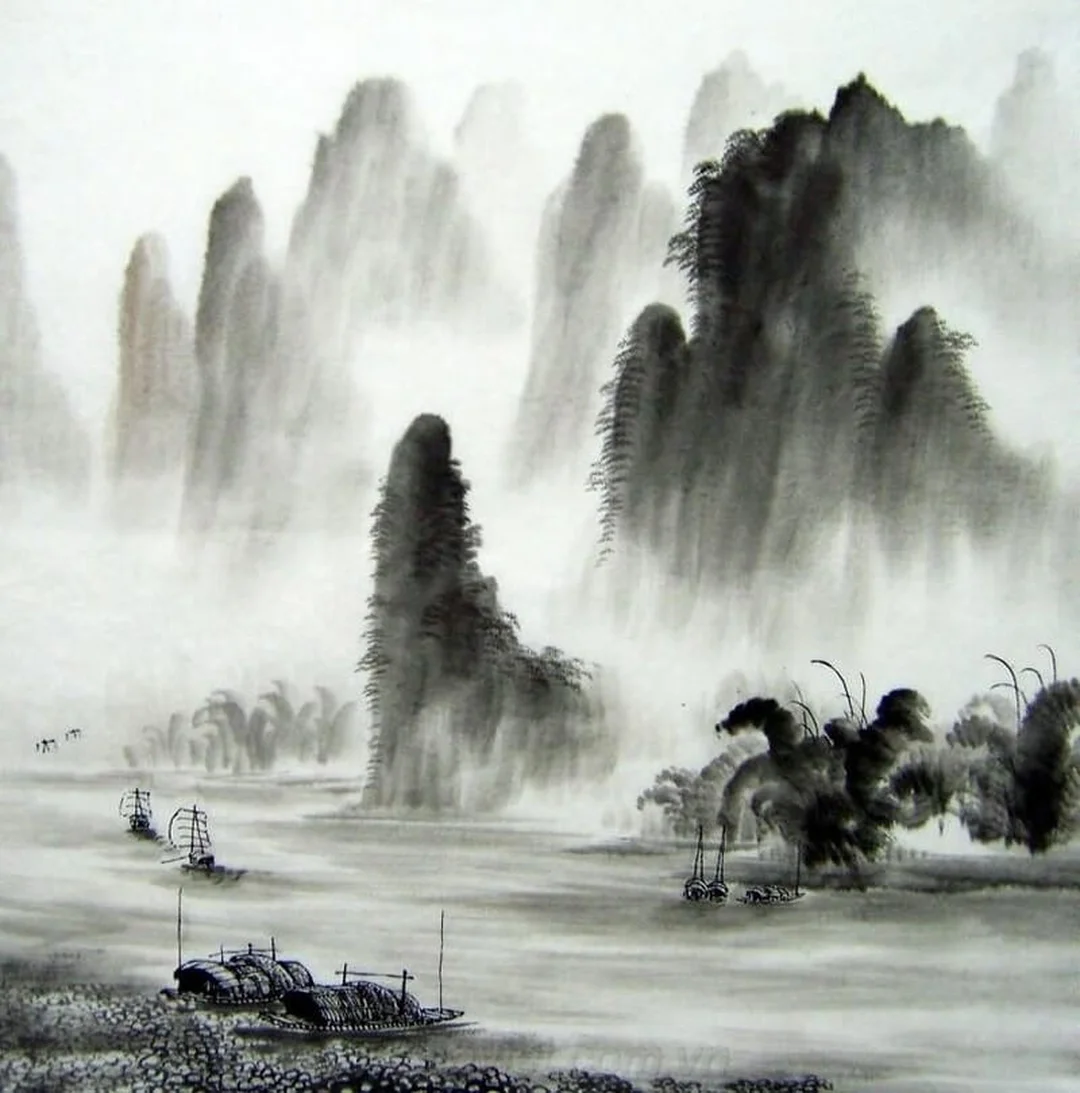 Tranh thủy mặc tiếng Anh là ink wash painting tranh thủy mặc tiếng anh là ink wash painting với nét mực đen trắng