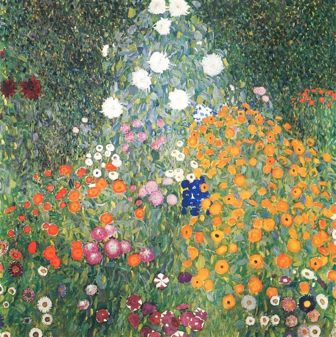 Tranh vườn hoa của Gustav Klimt tranh tĩnh vật của các họa sĩ nổi tiếng với khu vườn hoa phong cách Klimt