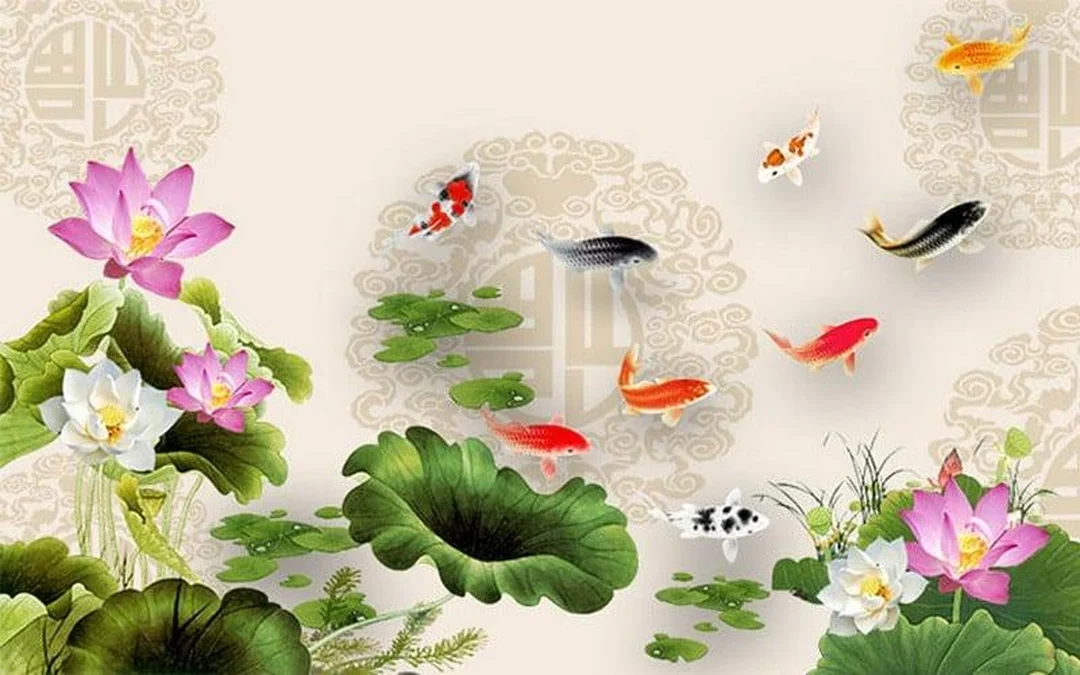 Câu hỏi thường gặp về tranh trang trí bàn thờ tranh trang trí bàn thờ cá chép hoa sen dùng để tham khảo phong cách trang nghiêm