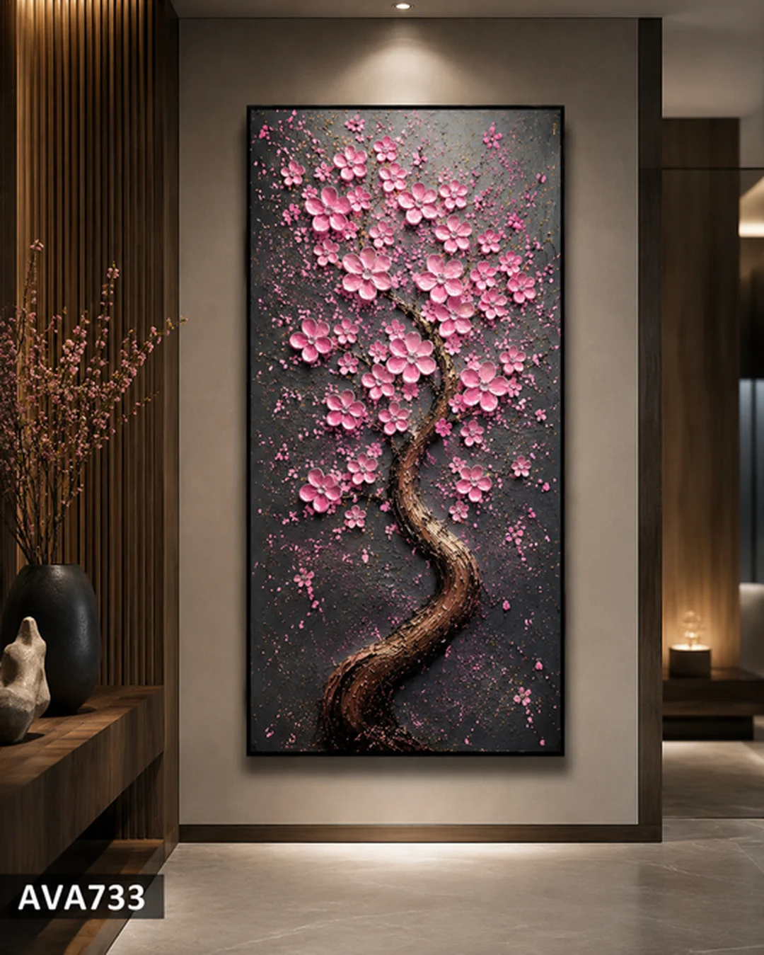 Tranh trang trí cầu thang đẹp sắc hoa nhẹ nhàng cho tường sáng Tranh trang trí cầu thang đẹp sắc hoa nhẹ nhàng cho tường sáng