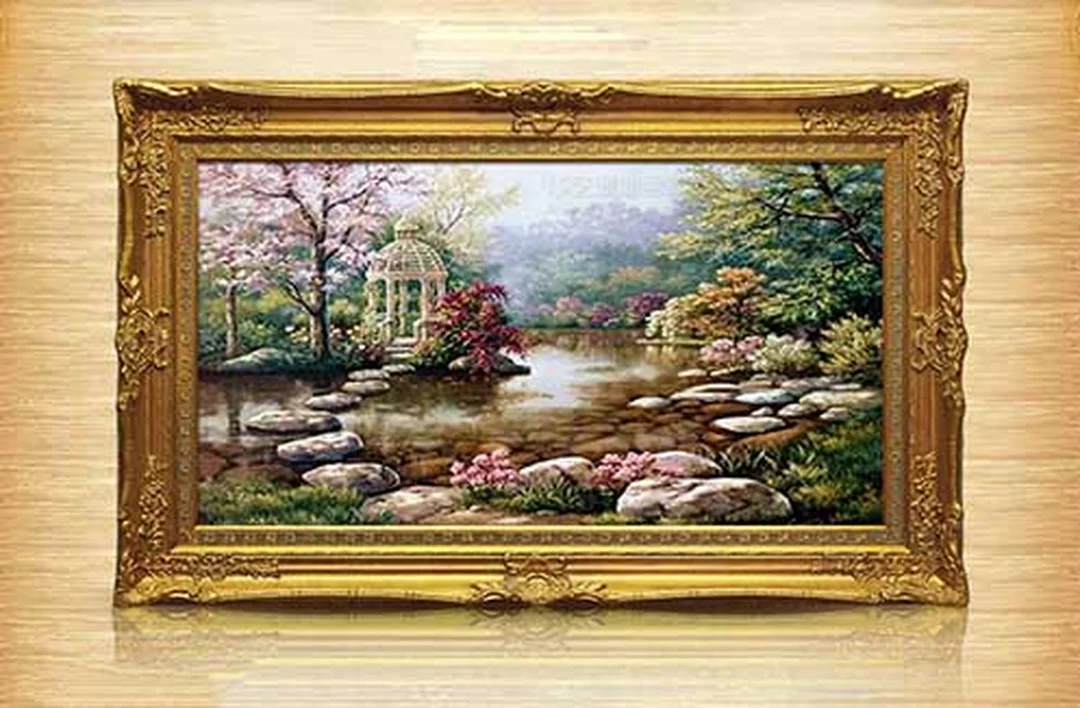 Tranh trang trí phòng khách phong cách cổ điển Tranh trang trí phòng khách nhập khẩu phong cách cổ điển