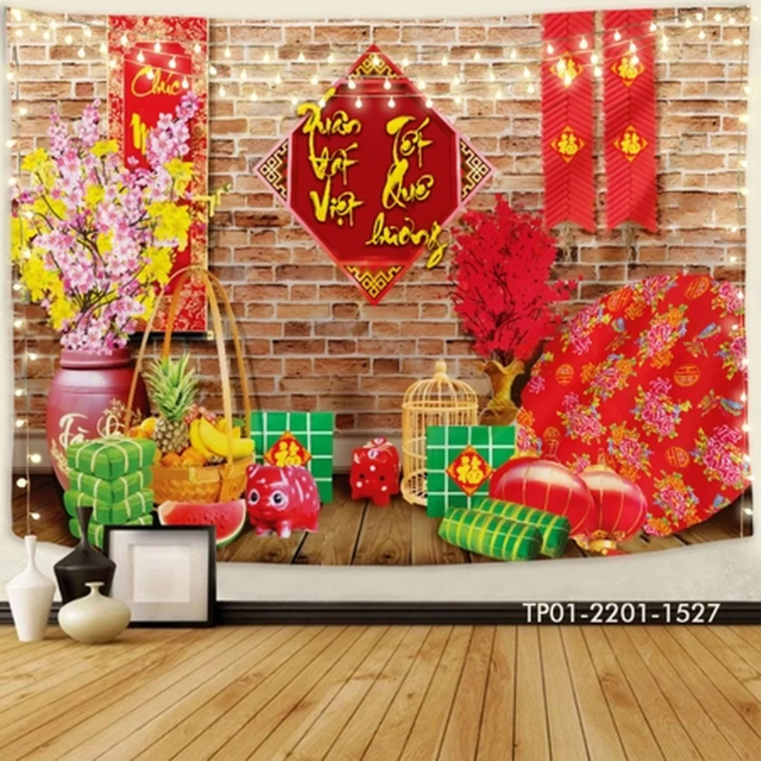 Tranh trang trí Tết treo tường phòng khách tranh trang trí tết treo tường phòng khách với họa tiết xuân