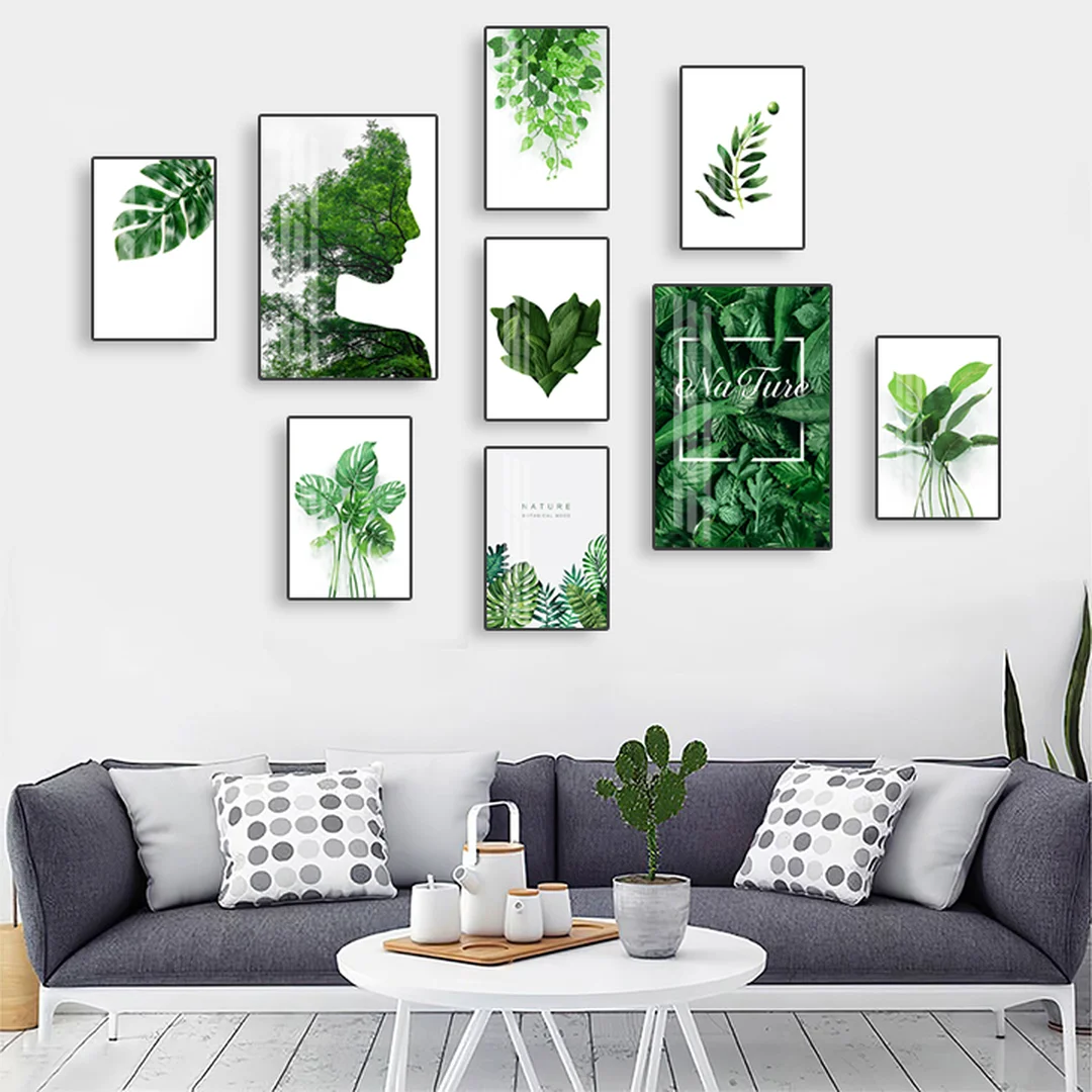 tranh treo tường lá cây cho phòng khách hiện đại tranh treo tường lá cây cho phòng khách hiện đại