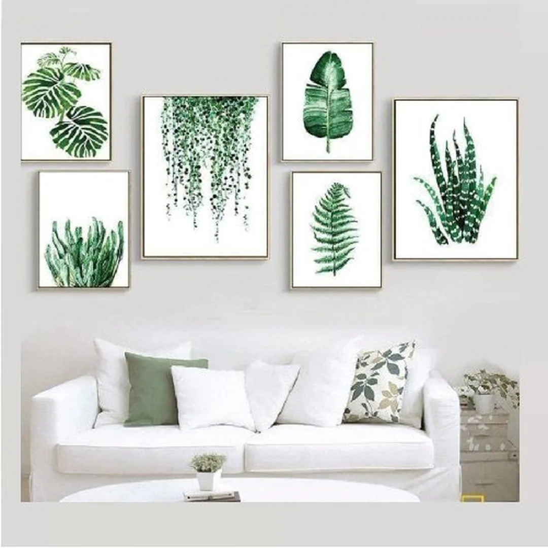tranh treo tường lá xanh cho không gian sáng tranh treo tường lá xanh cho không gian sáng