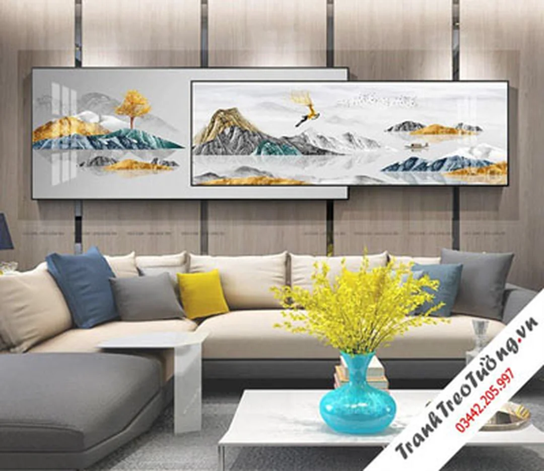 Tranh treo tường phòng khách nghệ thuật đối xứng tranh treo tường phòng khách nghệ thuật đối xứng