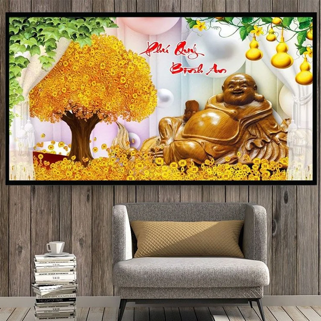 tranh treo tường phong thủy cho phòng khách hiện đại