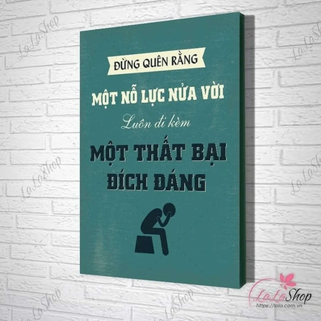 tranh treo tường slogan đừng quên rằng tạo động lực