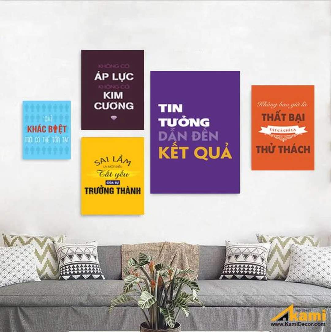tranh treo tường slogan khổ lớn cho không gian làm việc