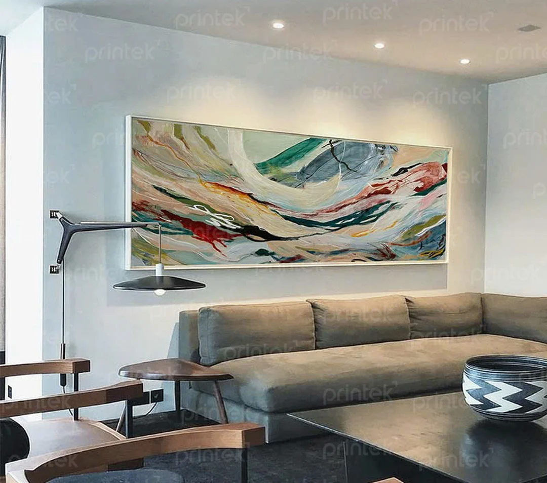 tranh treo tường trừu tượng bảng giá chất liệu canvas