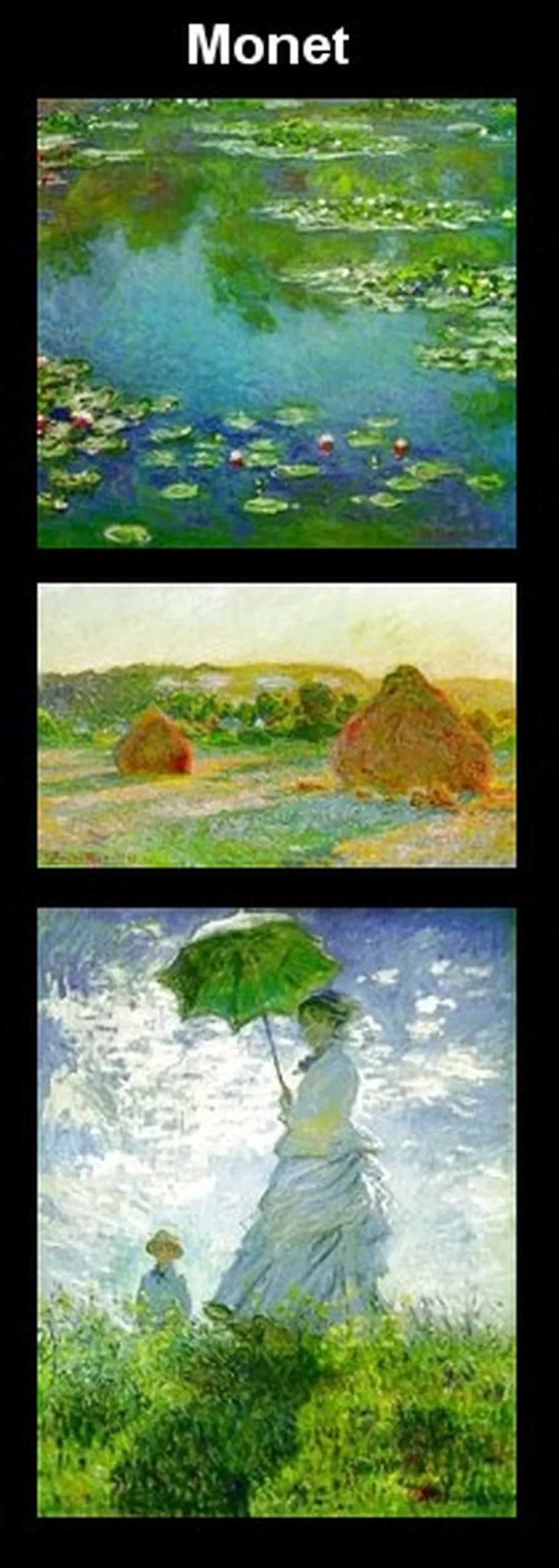 Tranh trường phái hội họa ấn tượng của Claude Monet với ánh sáng trên mặt nước