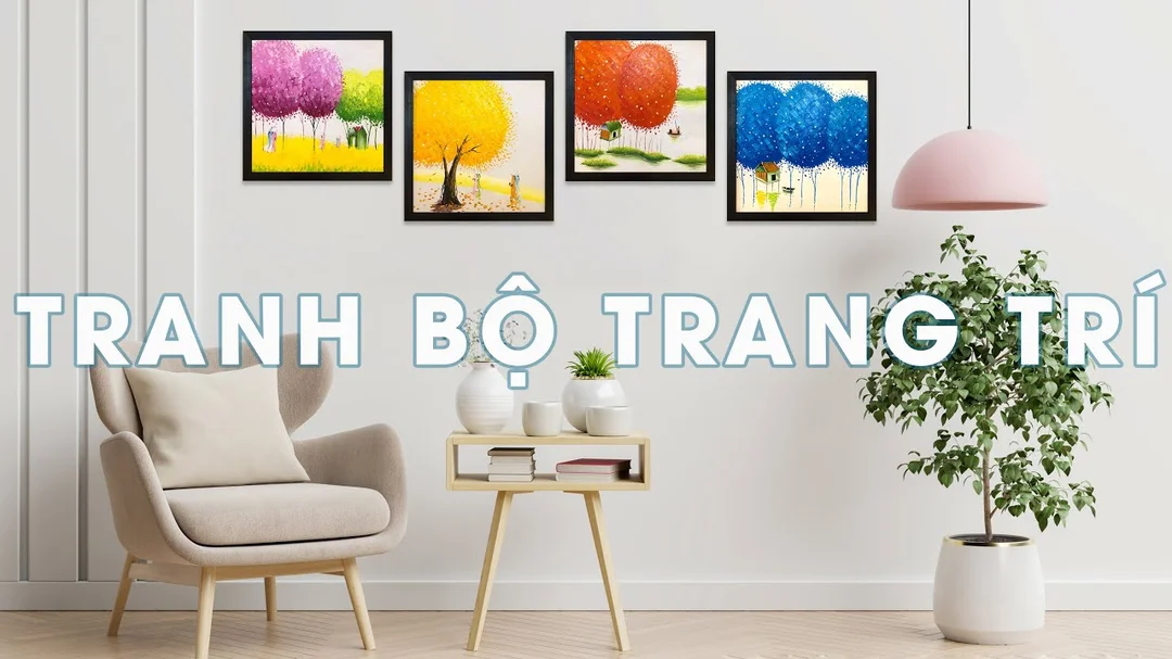 Tự vẽ tranh bộ trang trí siêu dễ bằng màu acrylic