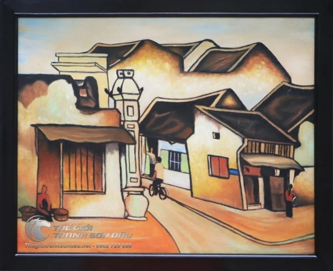 vẽ tranh phố cổ đơn giản bằng mảng màu vàng nâu vẽ tranh phố cổ đơn giản bằng mảng màu vàng nâu