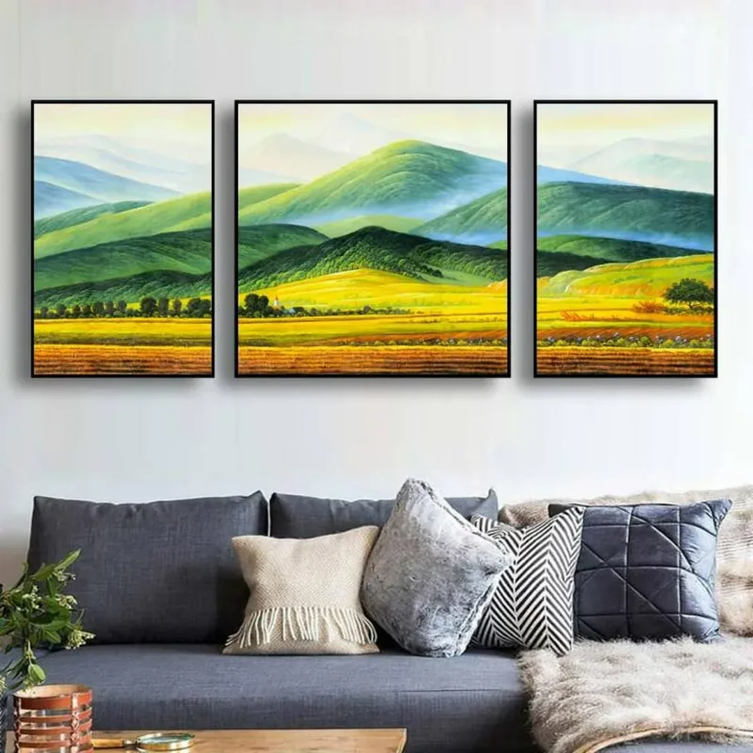 vẽ tranh phong cảnh núi in canvas và tranh sơn dầu treo tường