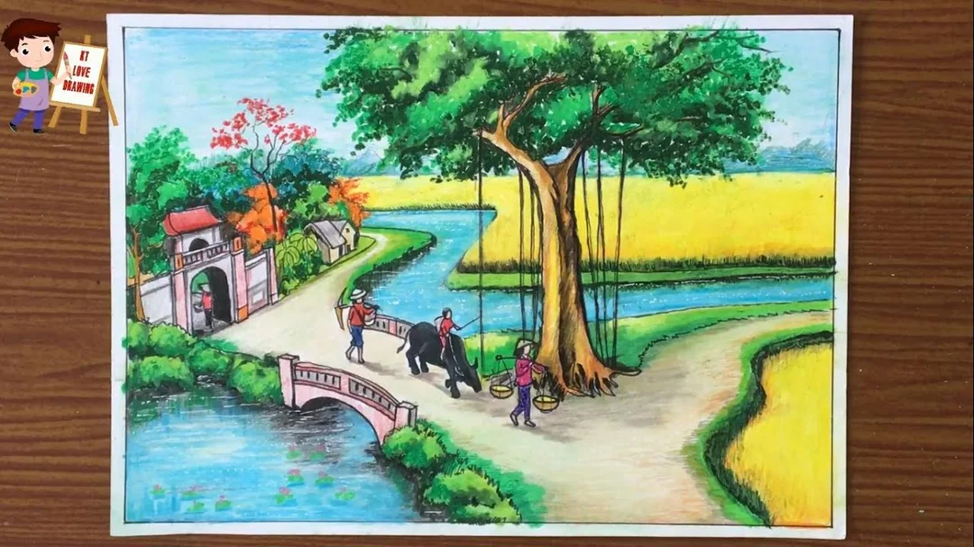 Vẽ tranh phong cảnh quê hương đẹp nhất bằng màu tươi sáng vẽ tranh phong cảnh quê hương đẹp nhất bằng màu tươi sáng