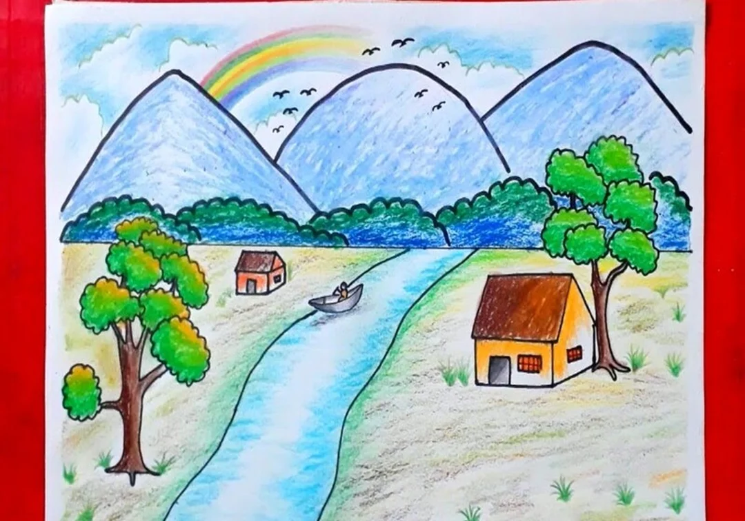 vẽ tranh phong cảnh thiên nhiên đơn giản cảnh quê hương vẽ tranh phong cảnh thiên nhiên đơn giản với cảnh quê hương dễ thực hành