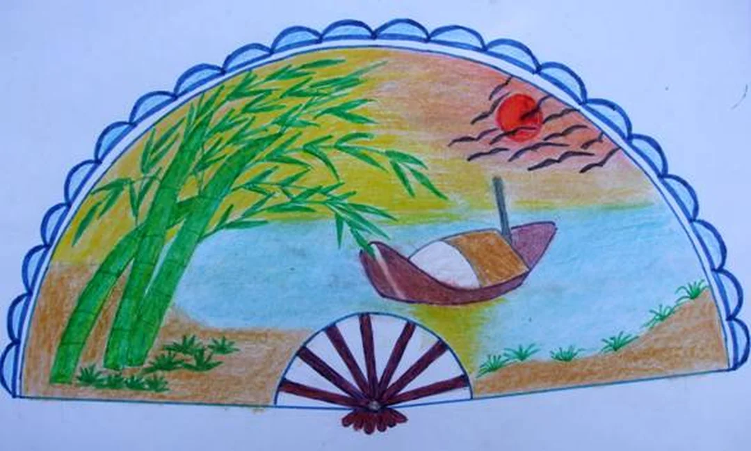 Vẽ tranh trang trí đồ vật trên quạt giấy vẽ tranh trang trí đồ vật trên quạt giấy