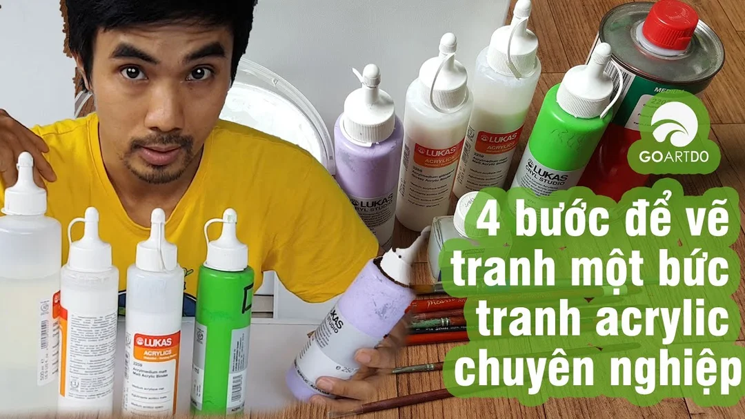 Video hướng dẫn 4 bước vẽ tranh acrylic chuyên nghiệp