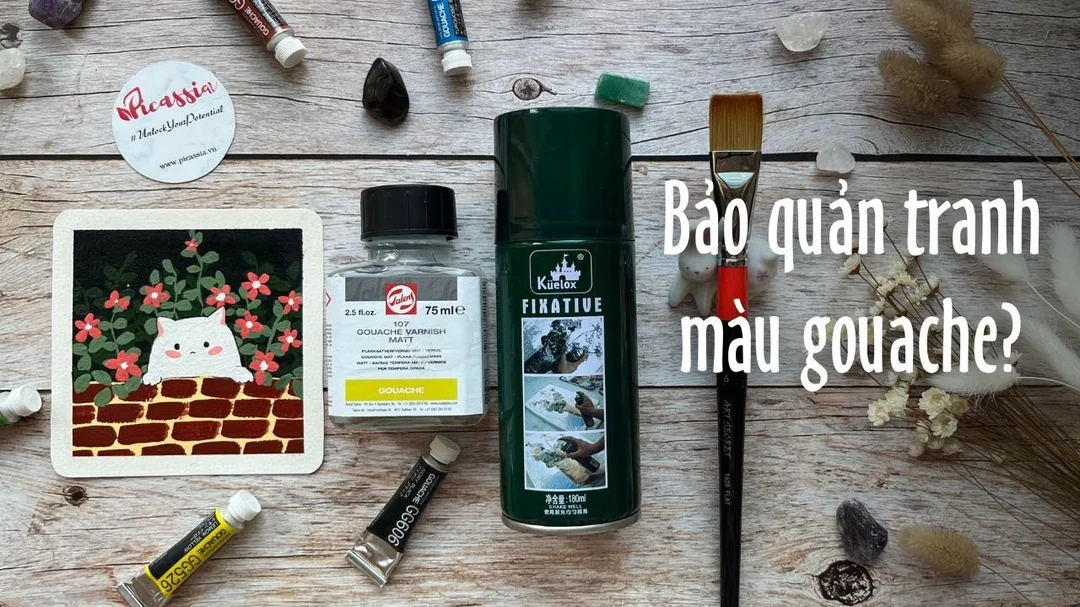 Video hướng dẫn bảo quản tranh màu và dùng fixative