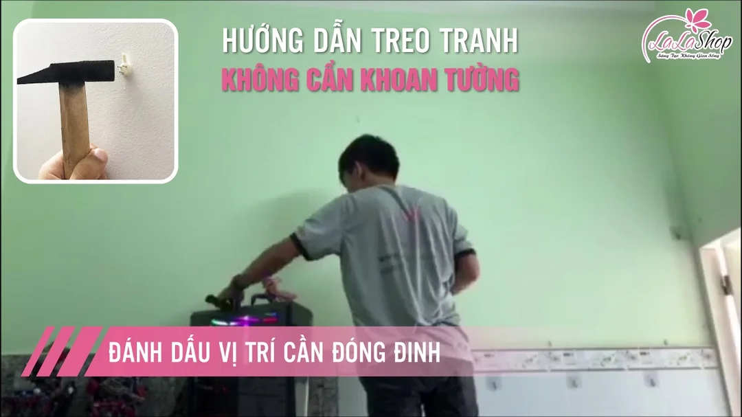 Video hướng dẫn cách treo tranh phòng khách không cần khoan tường
