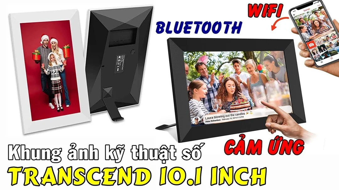 Video hướng dẫn khung tranh điện tử Wi-Fi cảm ứng Transcend 10.1 inch