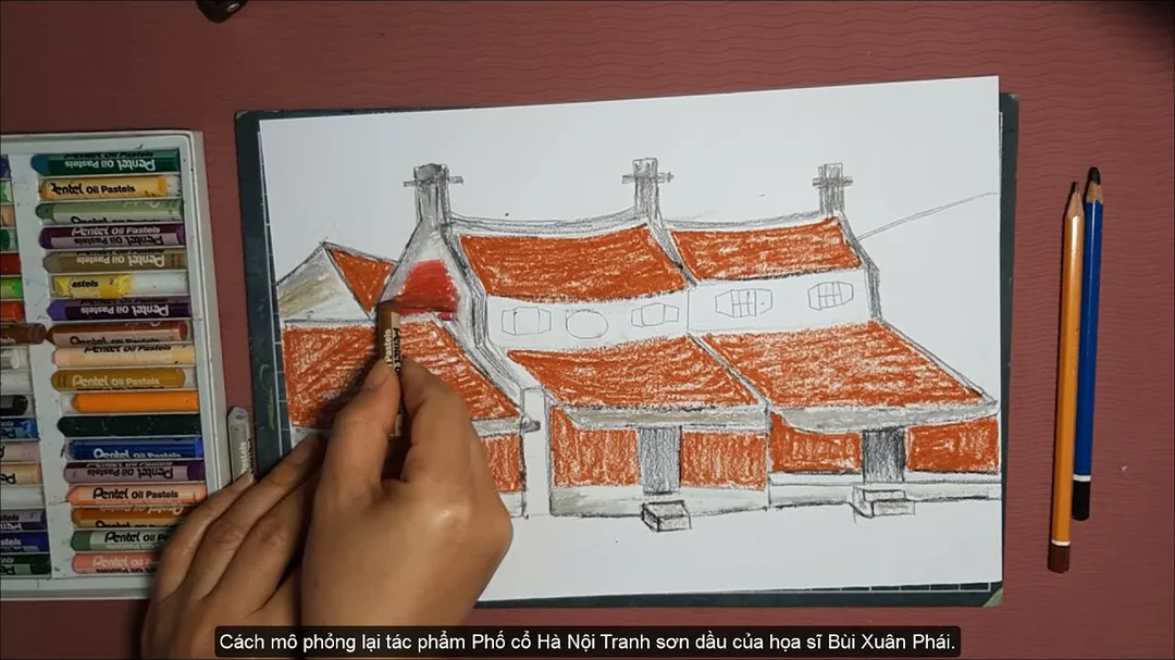 Video hướng dẫn mô phỏng tranh phố cổ Hà Nội của Bùi Xuân Phái