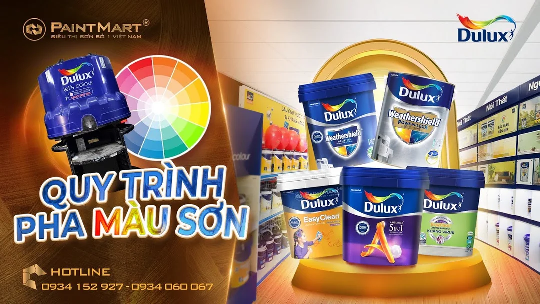 Video hướng dẫn pha màu sơn Dulux bằng máy