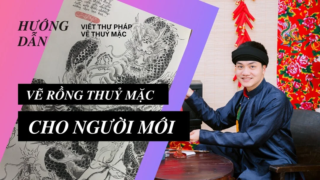 Video hướng dẫn vẽ rồng thủy mặc Việt Nam