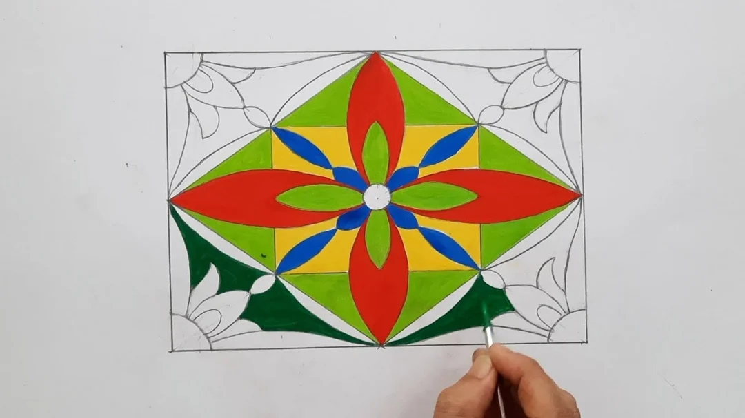 Video hướng dẫn vẽ tranh trang trí hình chữ nhật đơn giản