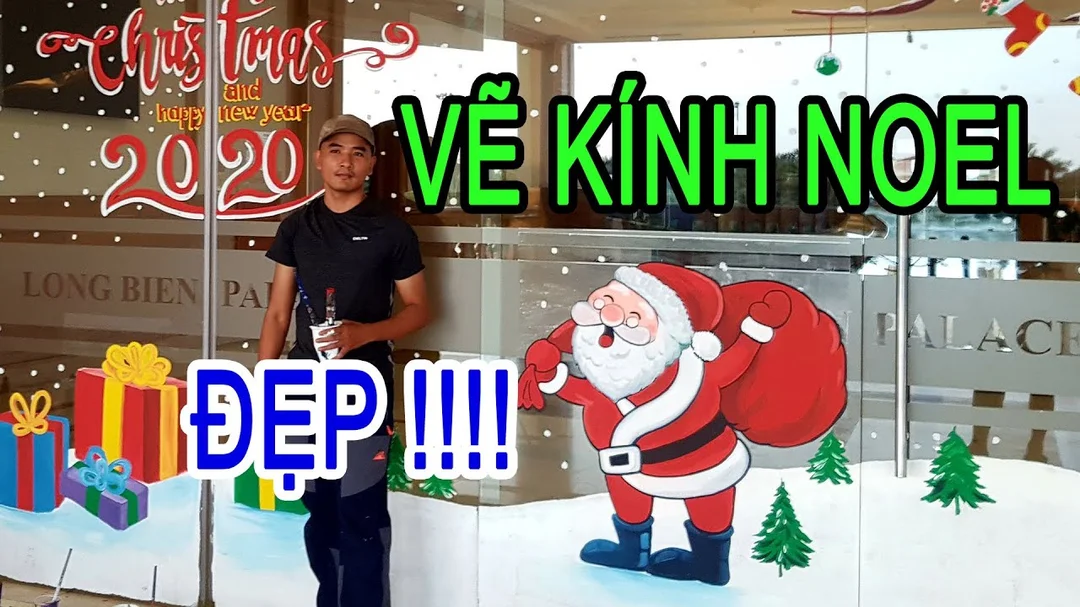 Video hướng dẫn vẽ tranh trang trí Noel trên kính