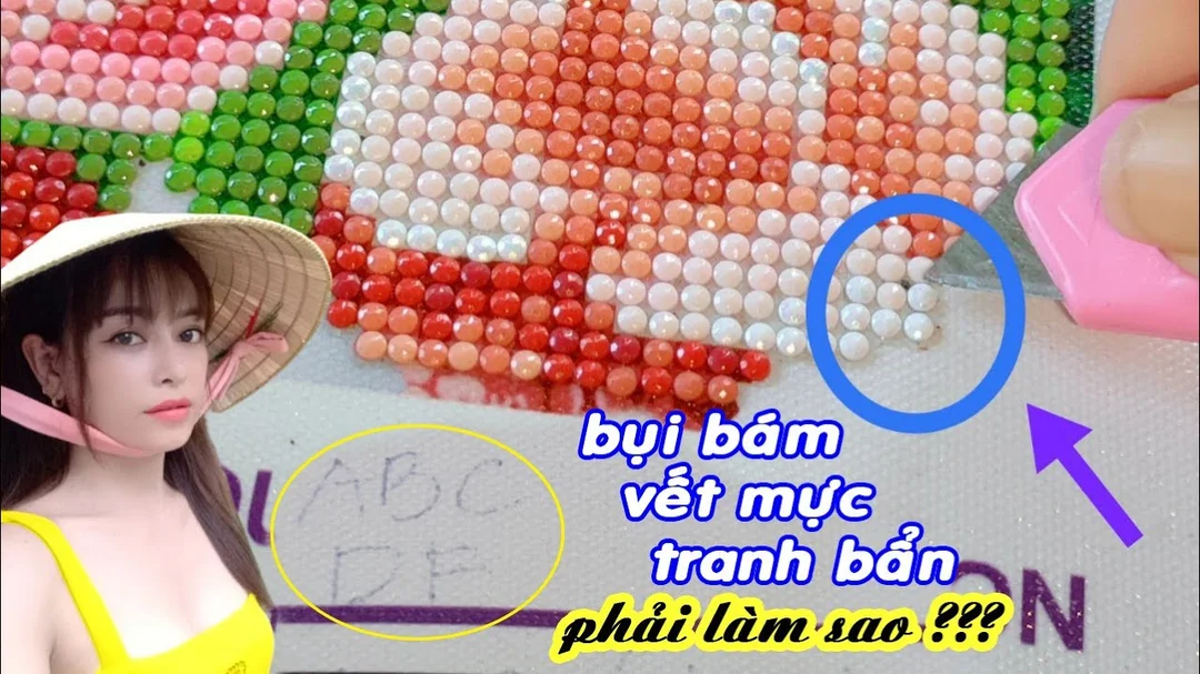 Video hướng dẫn xử lý tranh đính đá bị bụi và vết bẩn