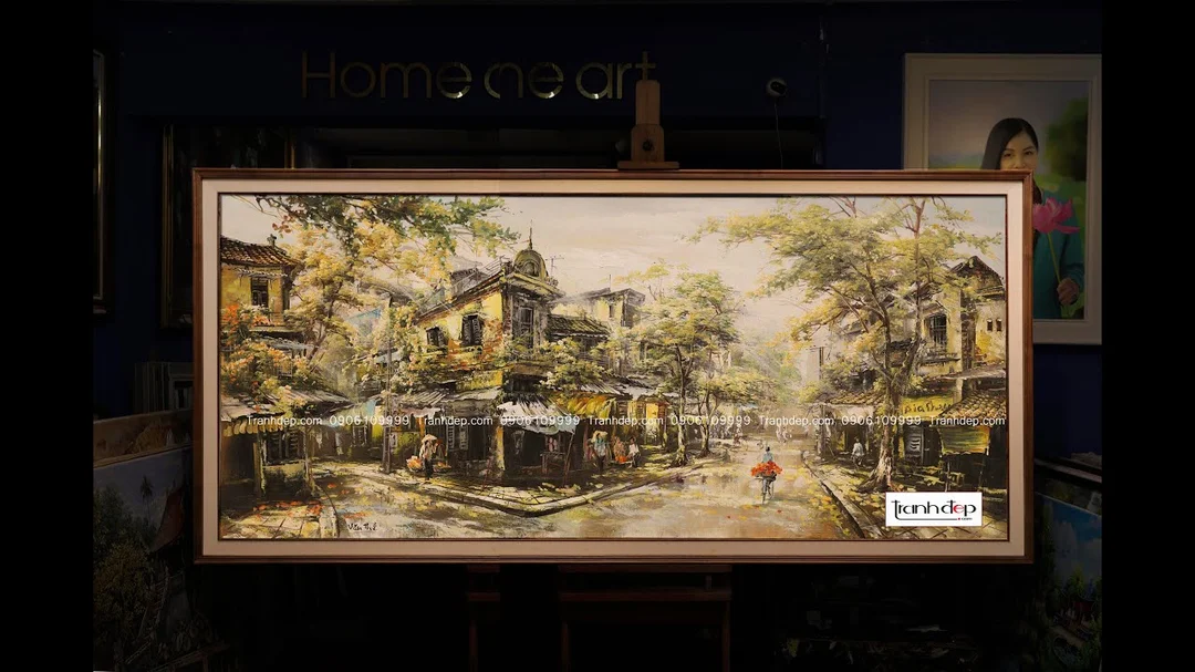 Video tranh sơn dầu phố cổ Hà Nội