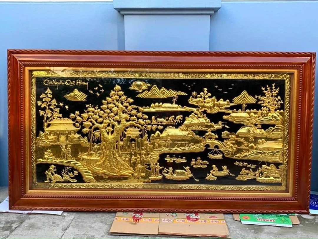 Ý nghĩa tranh đồng quê trong phòng khách ý nghĩa tranh đồng quê trong không gian phòng khách Việt